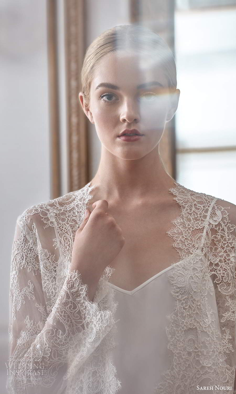 sareh nouri 2021 bridal robes long sleeve collar fully embellished lace robe (4) zv 