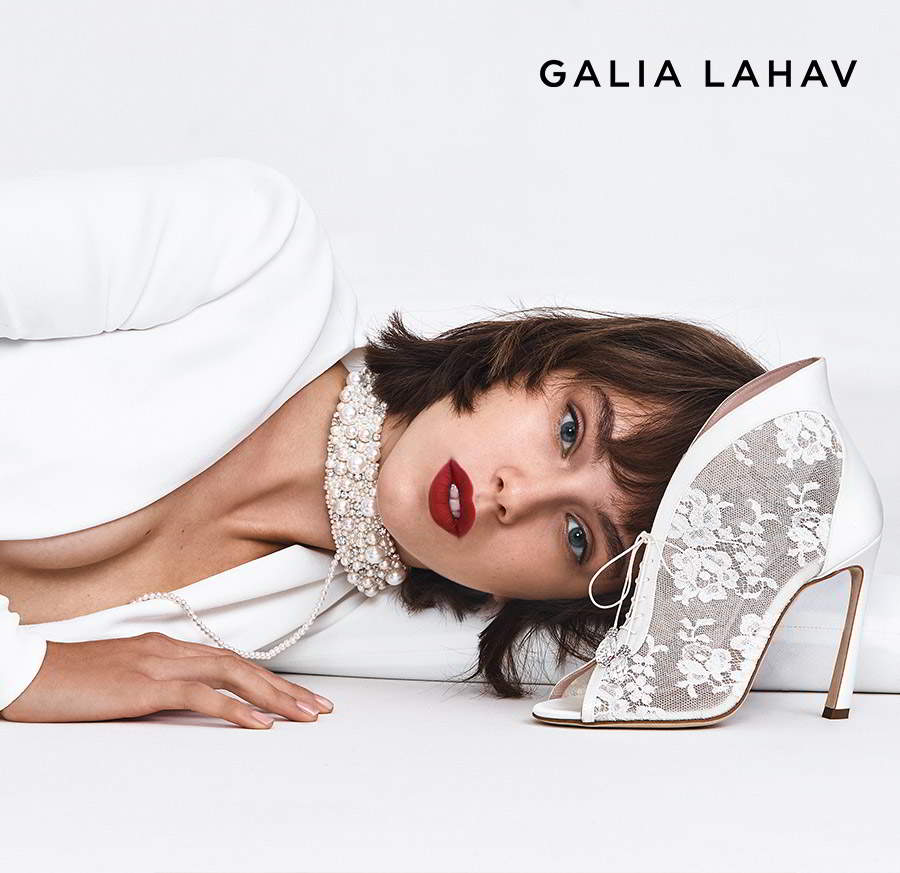 galia lahav shoes fall 2021 bridal lace open toe strap ghillie pump high heel wedding shoes (lucinda lace) zv