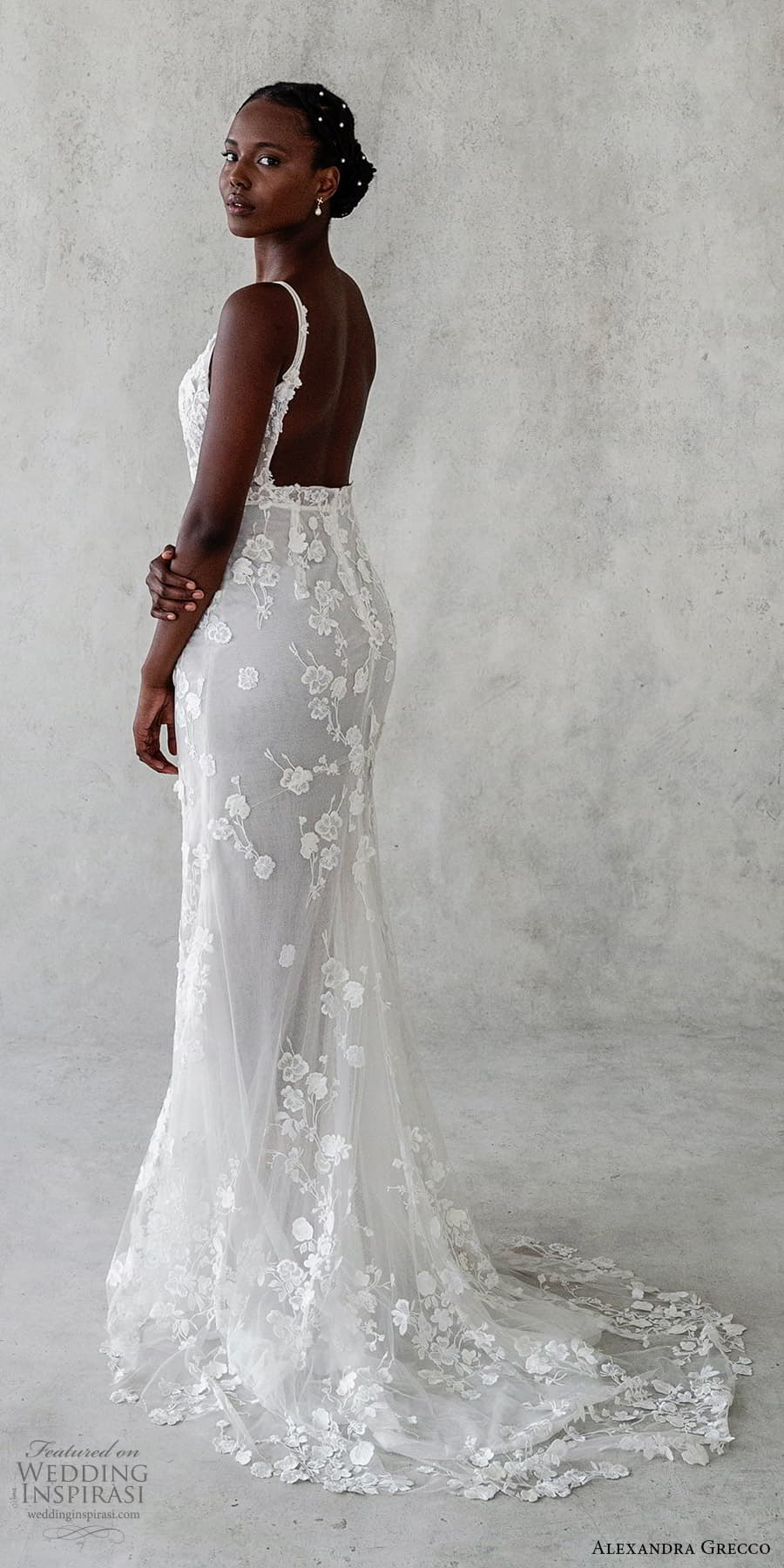alexandra grecco 2024 bridal sleeveless strap scoop neckline fully embellished sheath wedding dress chapel train (1) bv
