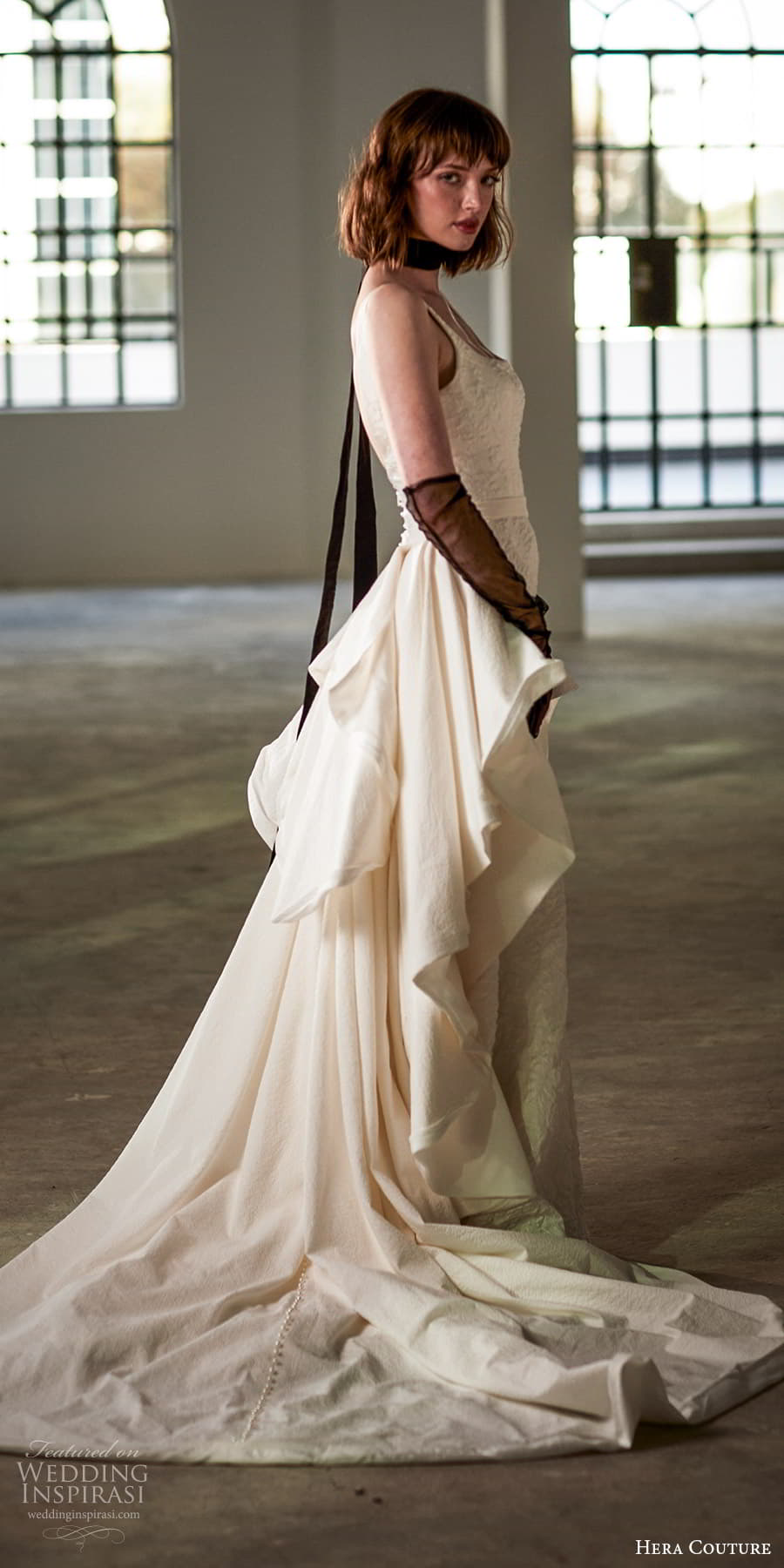hera couture 2024 bridal sleeveless strap scoop neckline embellished bodice a line wedding dress chapel train (21) mv