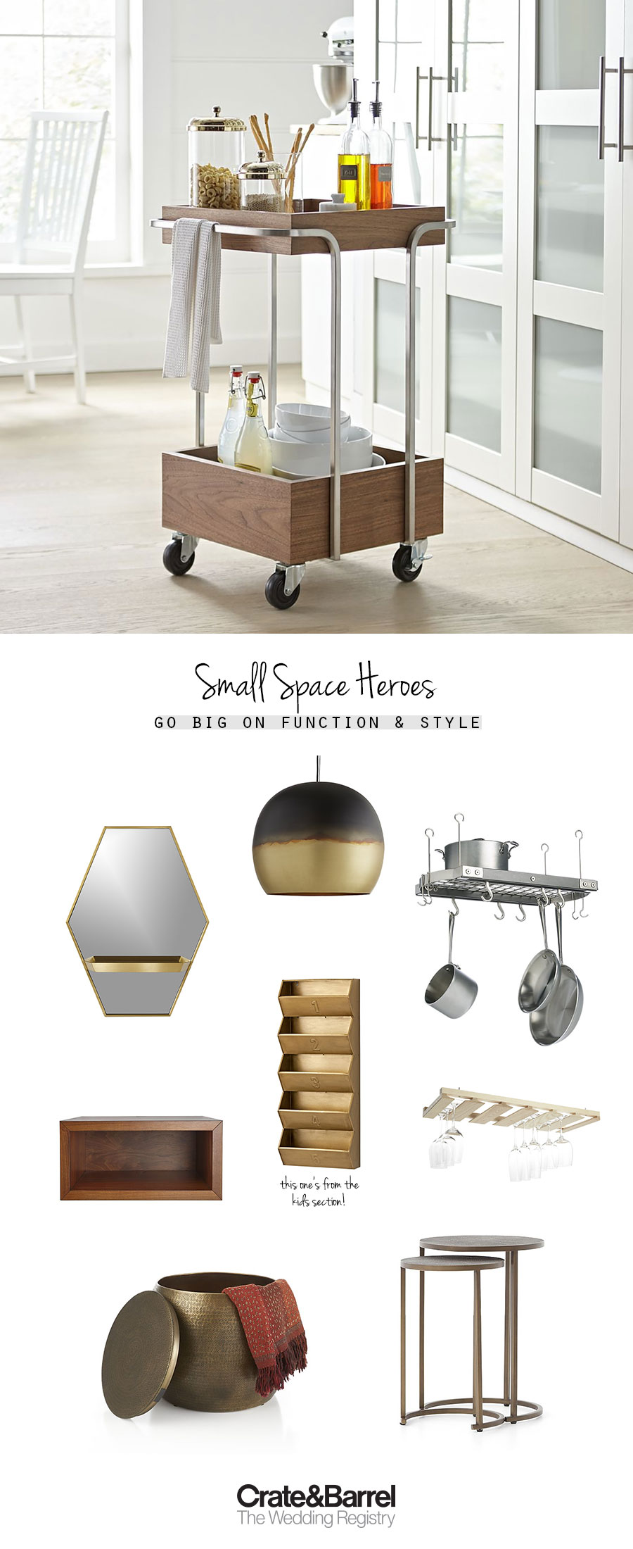 crate and barrel the wedding registry small space storage clever dual use home items