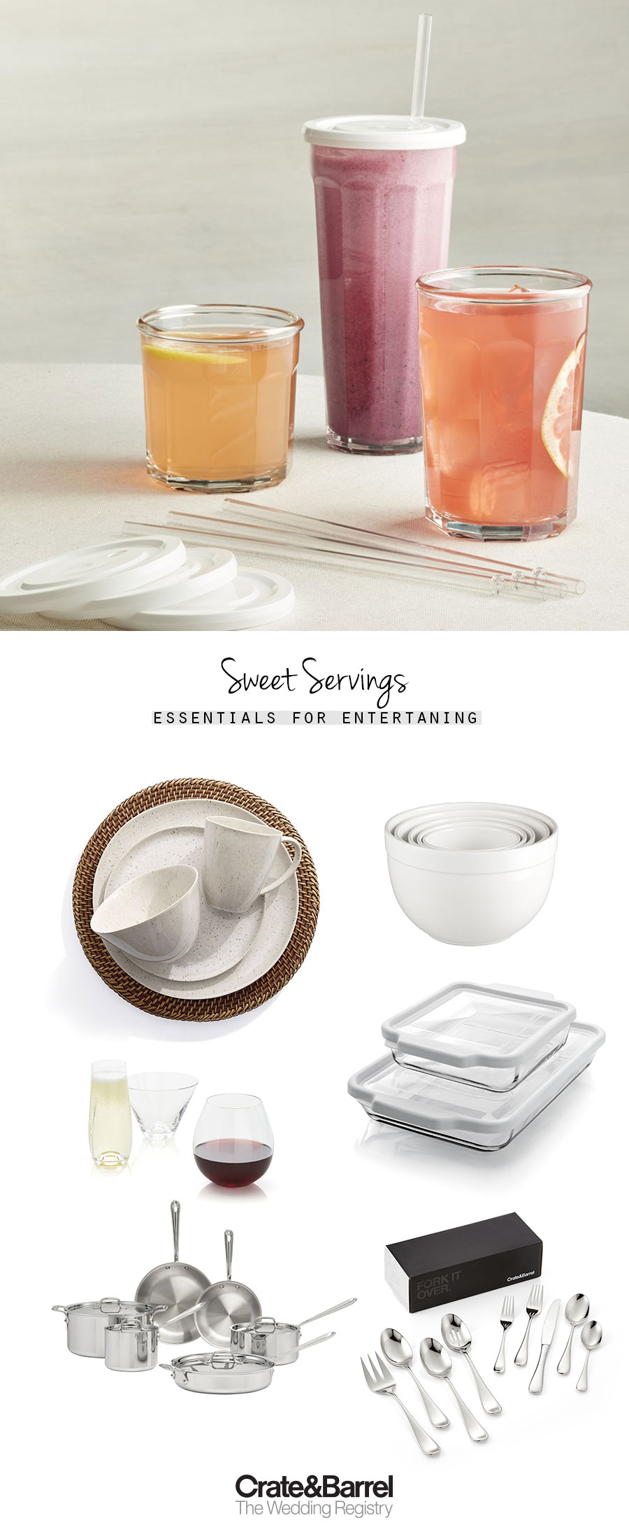 crate and barrel the wedding registry essentials for entertaining