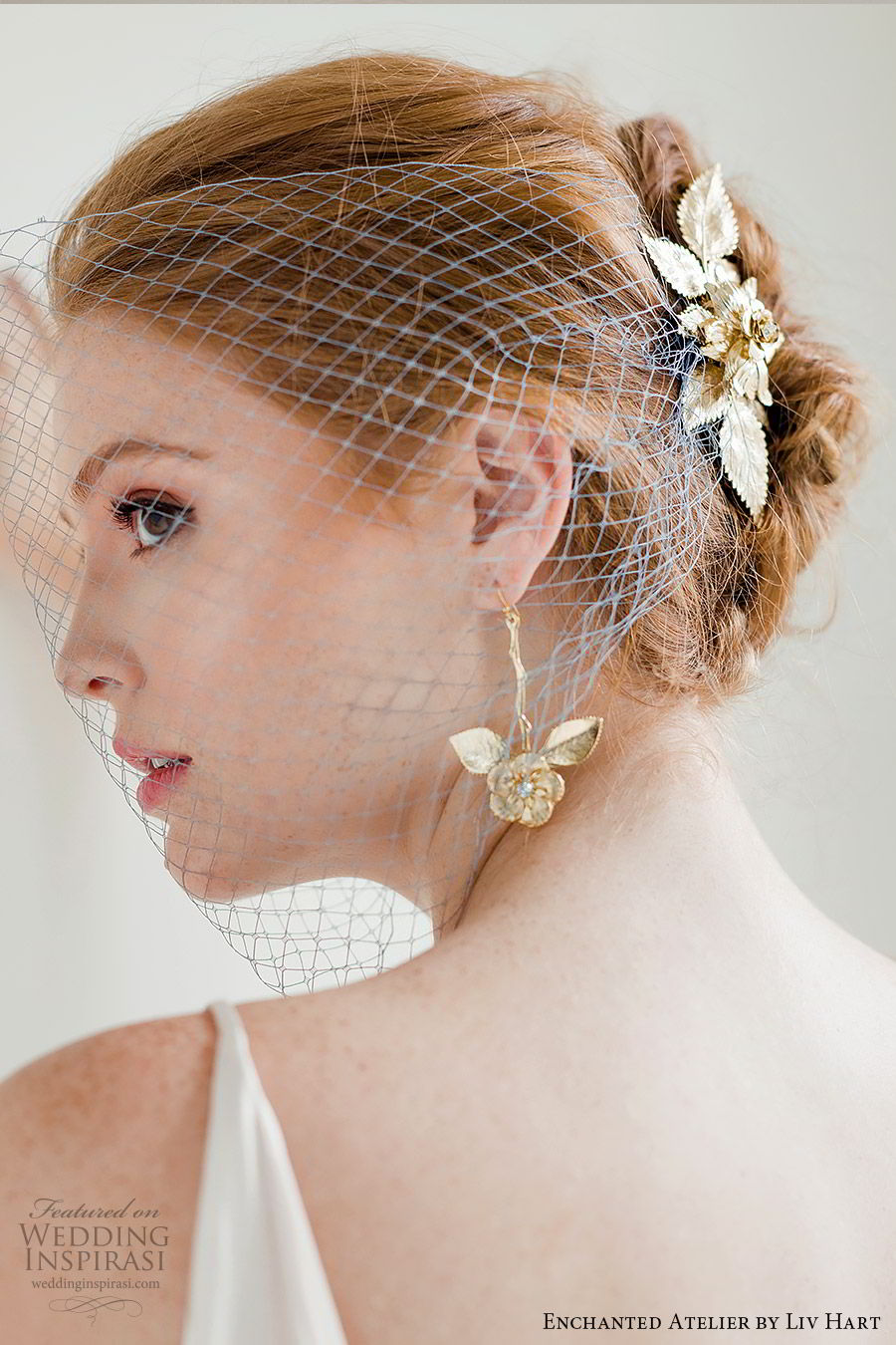 enchanted atelier liv hart fall 2019 accessories gold earrings birdcage veil (2) mv
