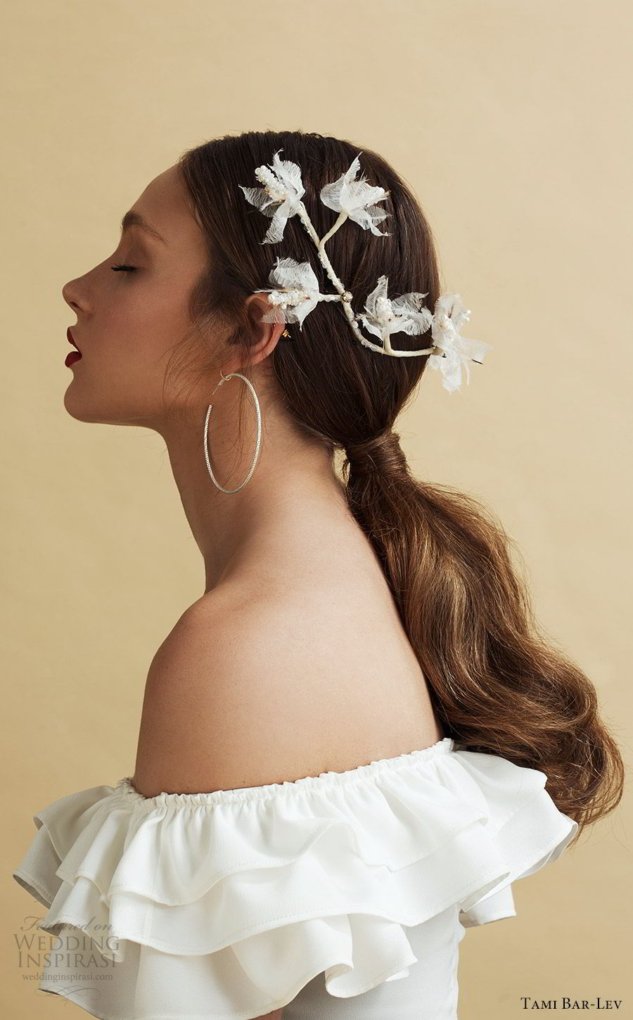 tami bar lev headpiece 2019 bridal hair accessories flirty flowers back piece hair accessory
