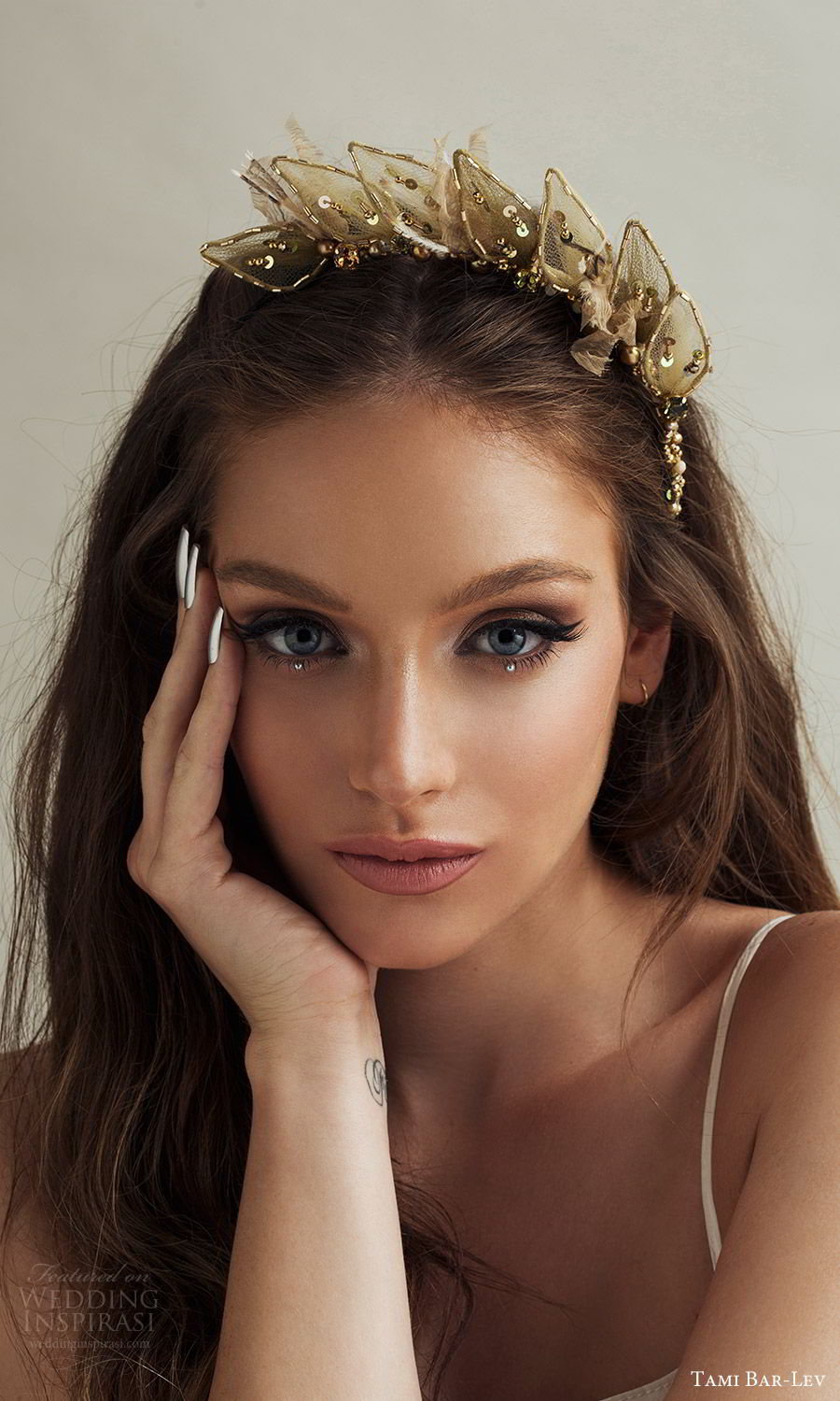 tami bar lev headpiece 2019 bridal hair accessories prickly half tiara gold